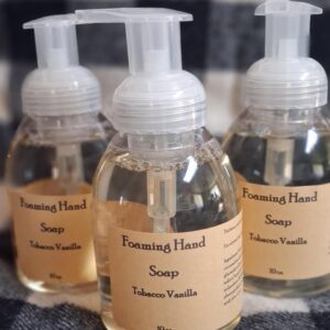 Bottles of foaming hand soap